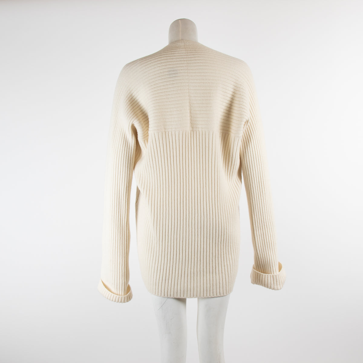 Haider Ackerman Cream Ribbed Cashmere Jumper