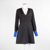 Roksanda Black Blue Trim Long Sleeve Dress