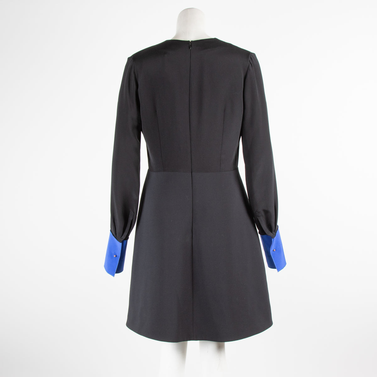 Roksanda Black Blue Trim Long Sleeve Dress