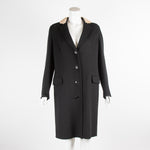Moschino Black Pearl Collar Overcoat