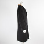 Moschino Black Pearl Collar Overcoat