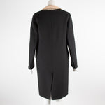Moschino Black Pearl Collar Overcoat