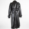 Anine Bing Black Faux Leather Trench Coat