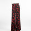 Diane Von Furstenberg Black Print Wide Leg Trousers