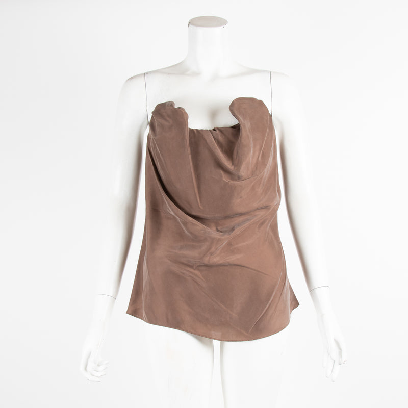 Toteme Brown Silk Shaped Bustier