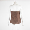 Toteme Brown Silk Shaped Bustier