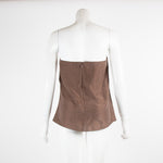 Toteme Brown Silk Shaped Bustier