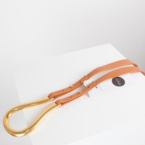 Bottega Veneta Tan Horsebit Belt