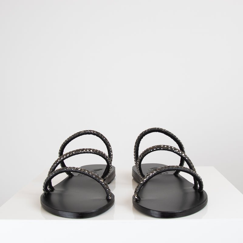 Ancient Greek Black Polytimi Sandals