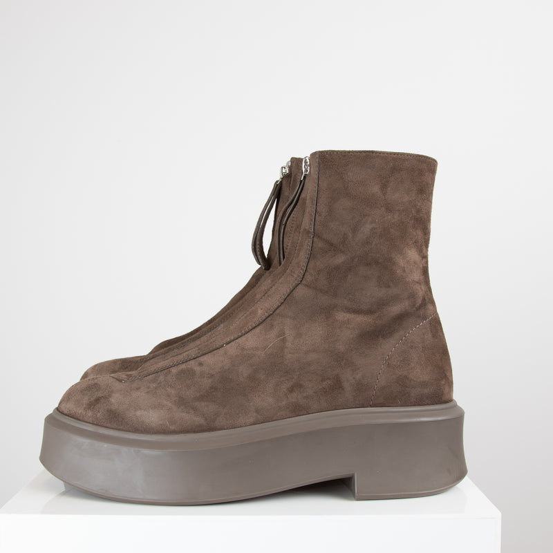 The Row Zipped Boot Dark Brown