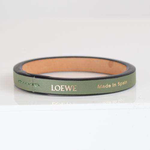 Loewe Green Leather Bangle