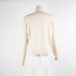 Moncler White Padded Wool Cardigan