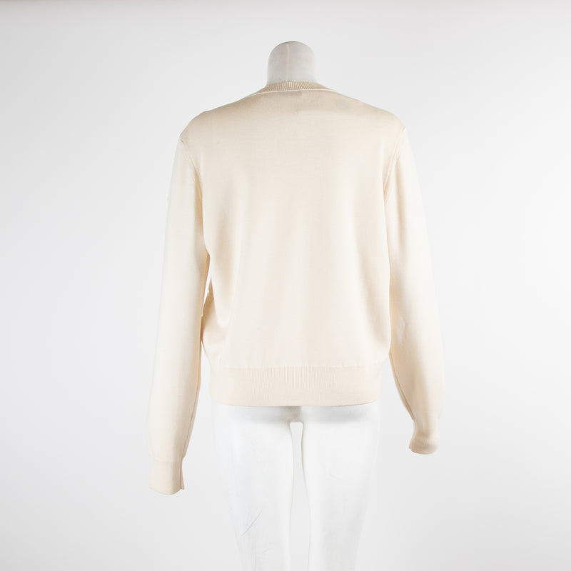 Moncler White Padded Wool Cardigan