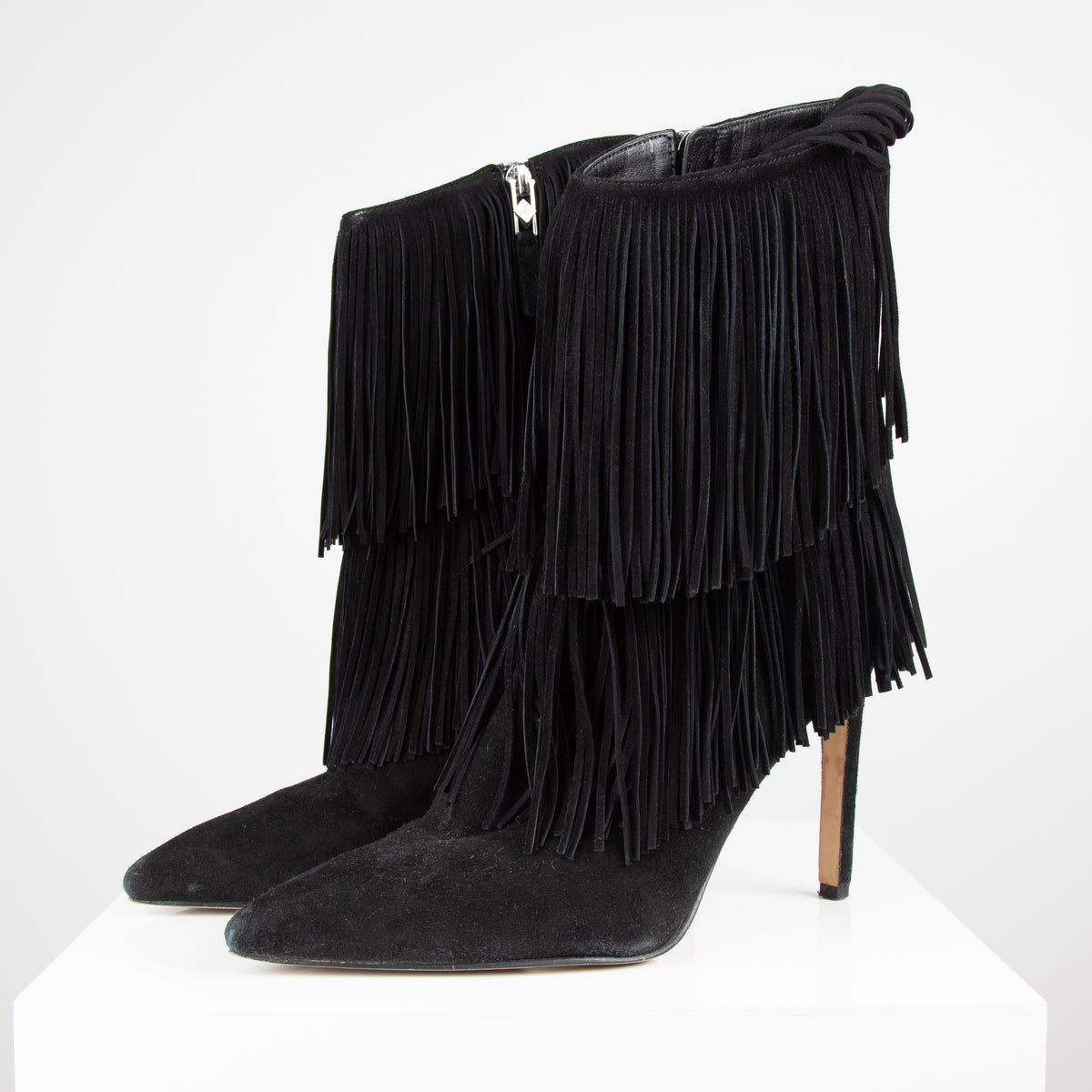 Sam Edelman Black Tassle Ankle Boots