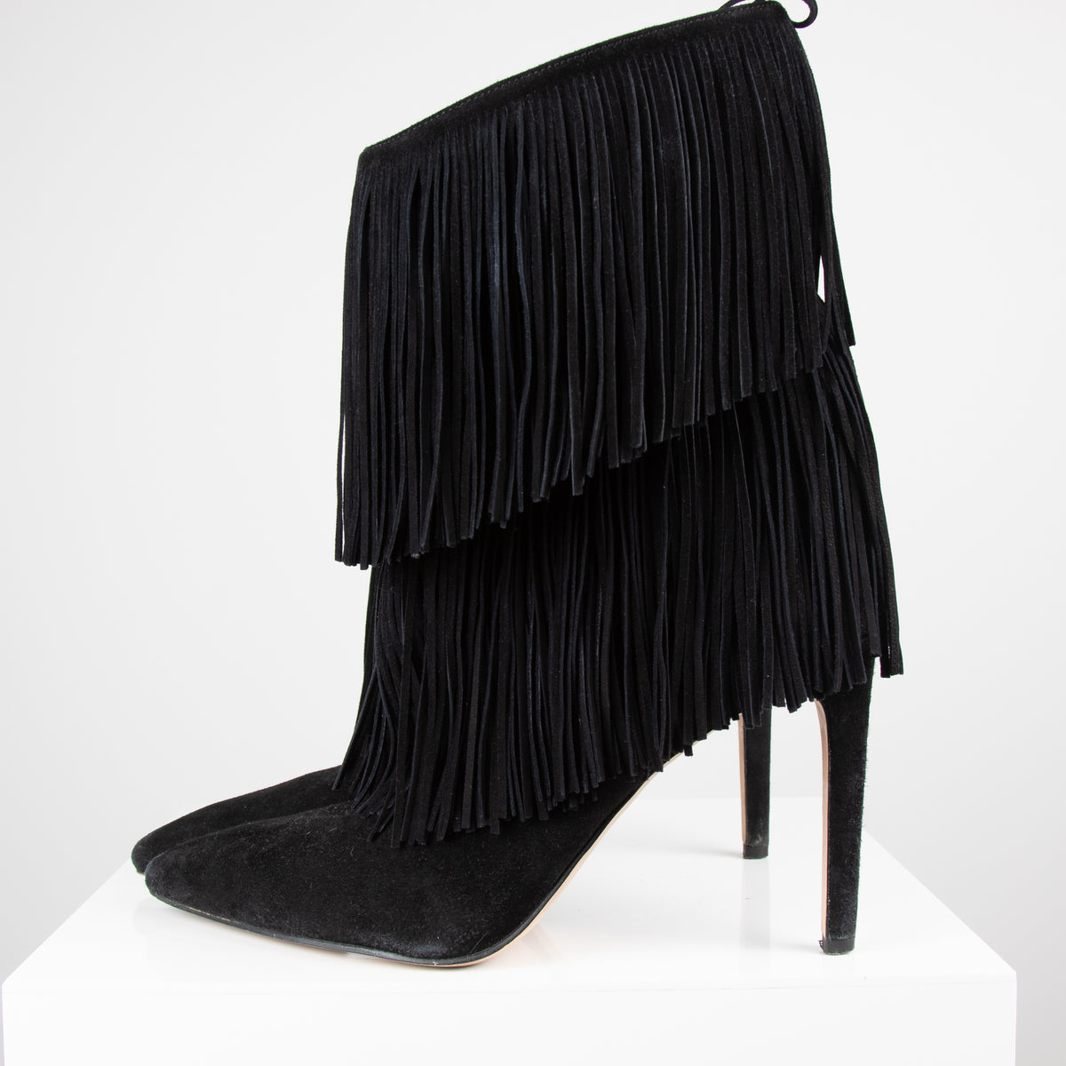 Sam Edelman Black Tassle Ankle Boots