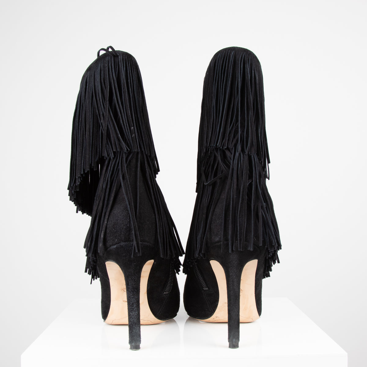 Sam Edelman Black Tassle Ankle Boots