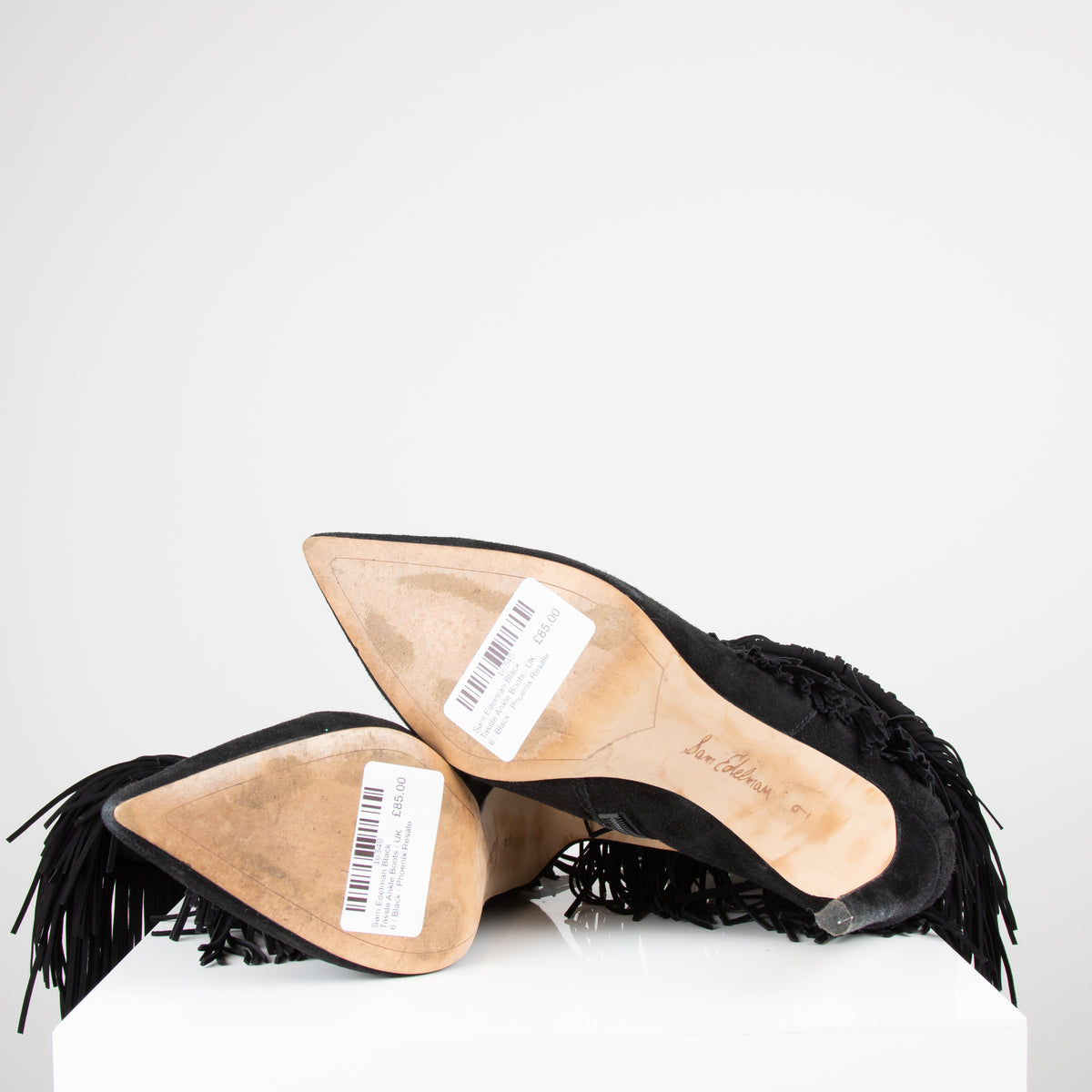 Sam Edelman Black Tassle Ankle Boots