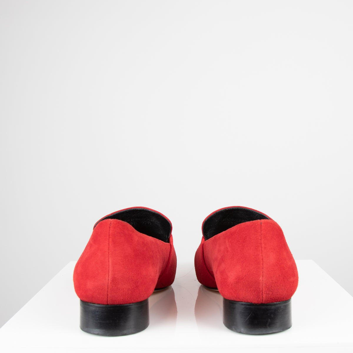 Dorateymur Red Loafer with Silver Circle Detail