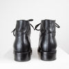 Chanel Black Shimmer Leather Lace Up Boots
