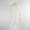 Victoria Beckham Cream Chiffon Blouse with Flower