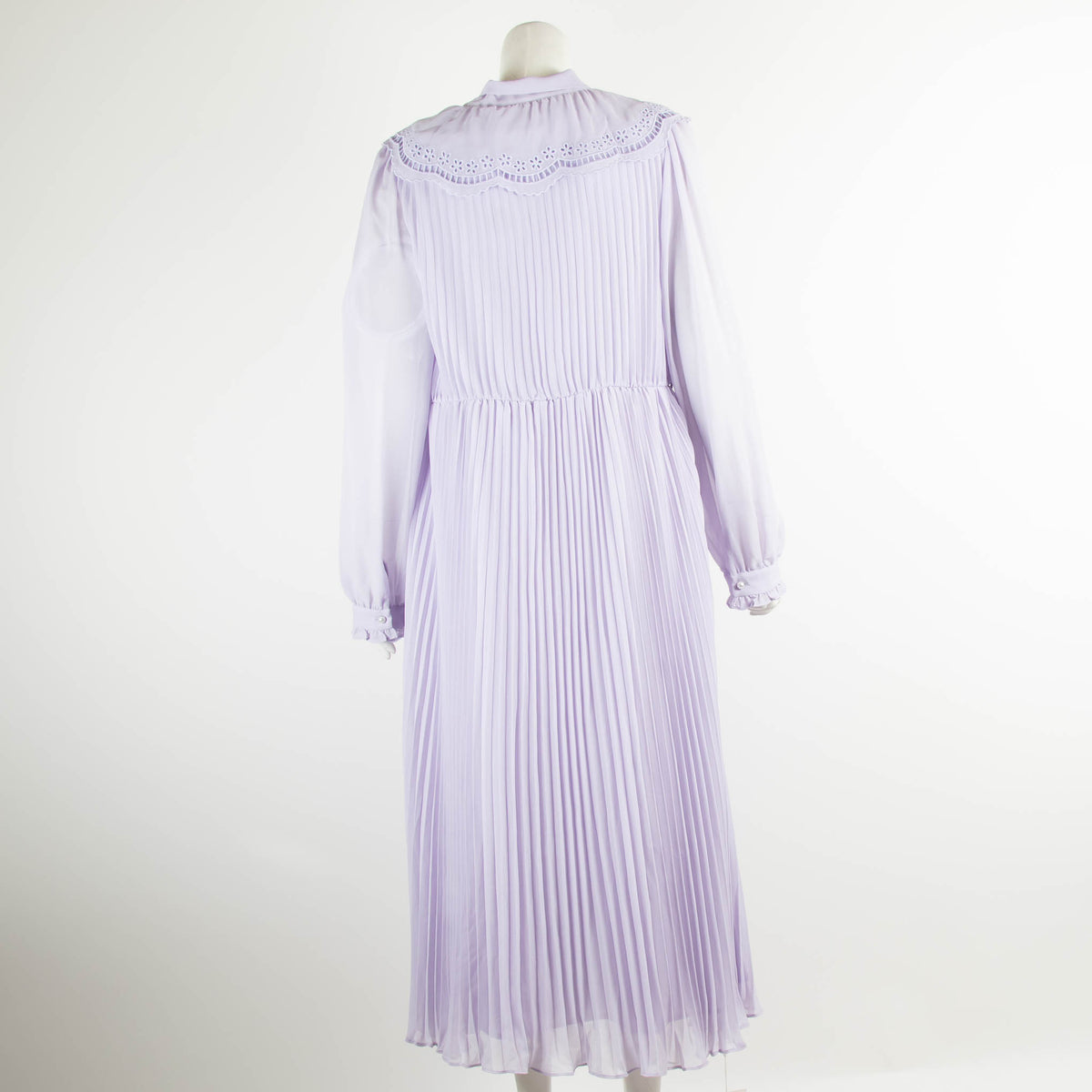 Self Portrait Lilac Pleated Maxi Dress With Belt