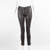 L'Agence Brown/Black Leather Skinny Trousers