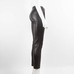 L'Agence Brown/Black Leather Skinny Trousers