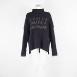 Zadig & Voltaire Navy Roll Neck Jumper