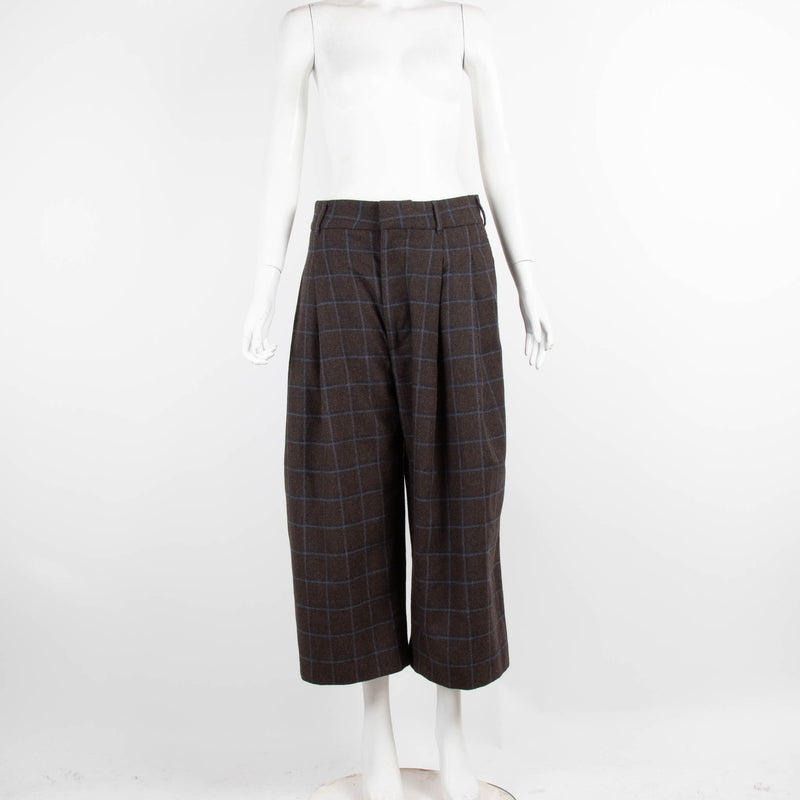 Marni Brown Check Wool Culottes