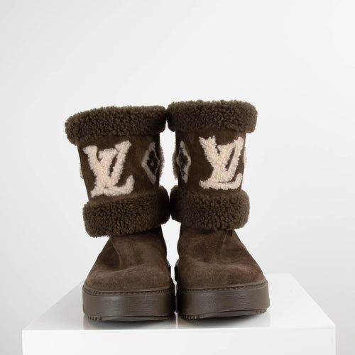 Louis Vuitton Khaki Snow Drop Boots