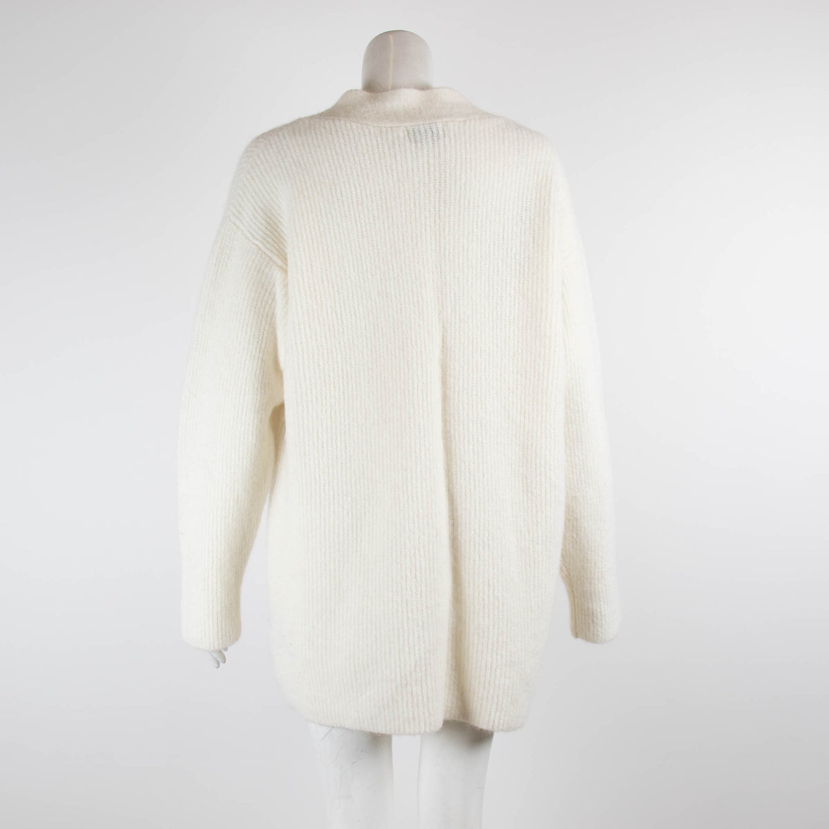Ganni Cream V Neck Wool Knit