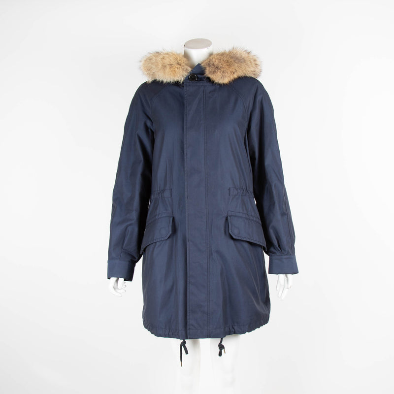 Marc By Marc Jacobs Navy Parka with Fur Hood