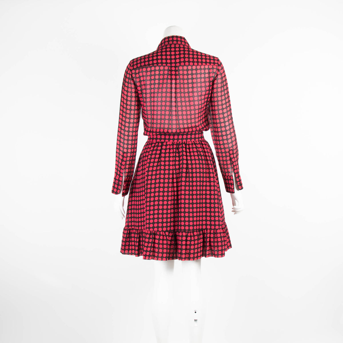 Moschino Cheap And Chic Black and Red Polka Dot Dress