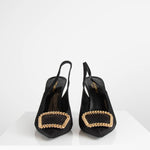 Saint Laurent Black St Sulpice Sling Back Pumps