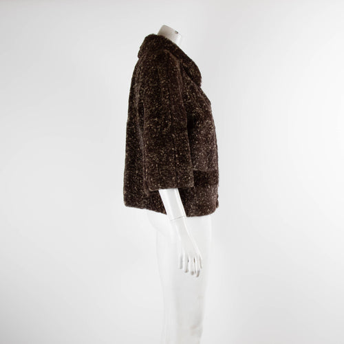 Chanel Brown Rabbit Fur Short Jacket
