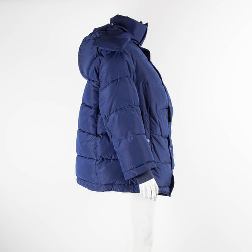 Balenciaga Blue Adjustable Hood Puffer Jacket