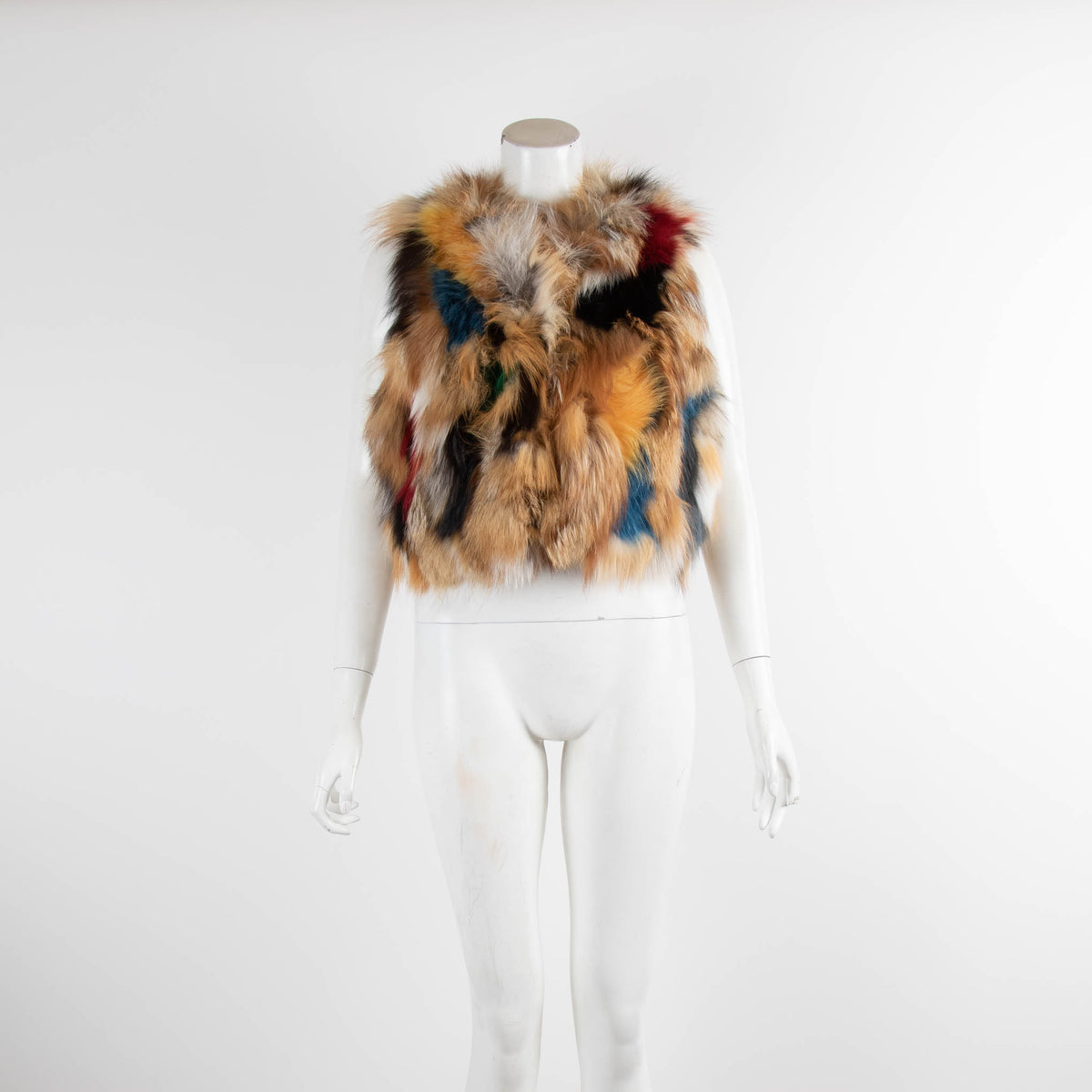 Zadig Voltaire Multicolour Fox Fur Short Gilet