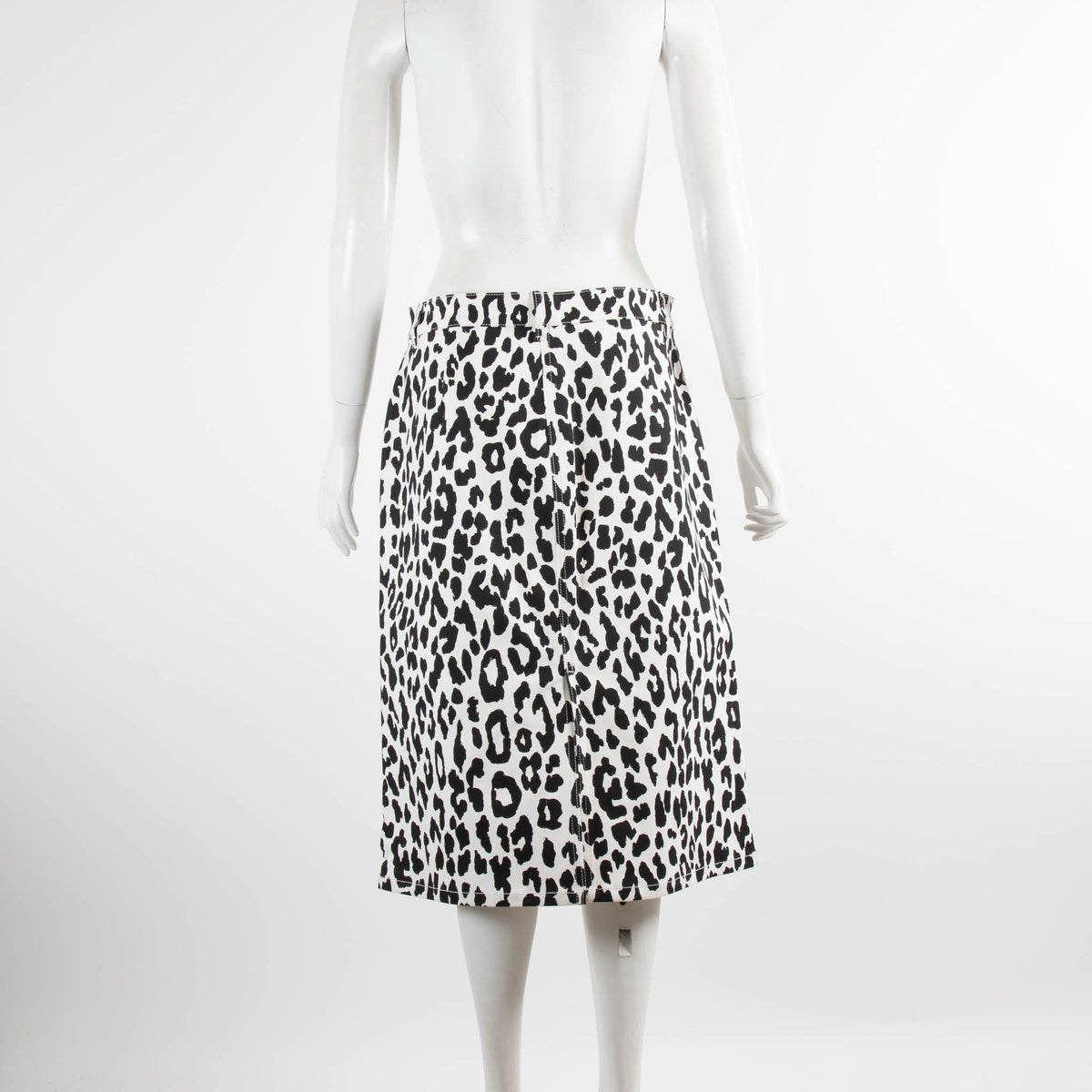 See By Chloe White Black Animal Print Skirt