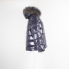 Oakwood Blue Vinyl Puffer with Fur Hood