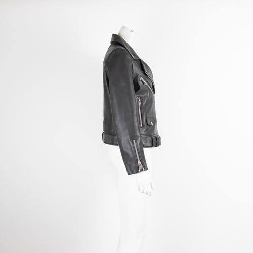 Anine Bing Black Leather Moto Jacket