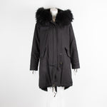 Jane & Tash black Fur Lined Parka