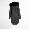 Jane & Tash black Fur Lined Parka