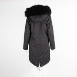 Jane & Tash black Fur Lined Parka