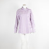 Victoria Beckham Purple Stripe Cotton Poplin Shirt