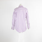 Victoria Beckham Purple Stripe Cotton Poplin Shirt