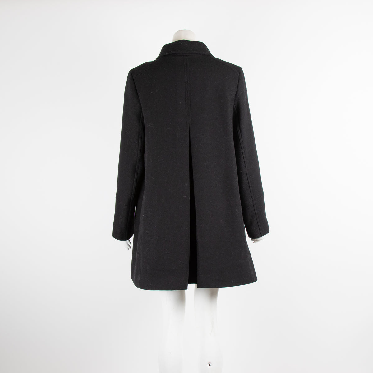 ME+EM Black Peter Pan Collar Coat