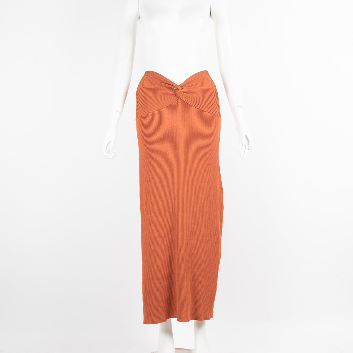 Cult Gaia Rusty Knitted Midi Skirt