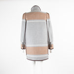 Veronica Beard Checked Grey Duffle Coat