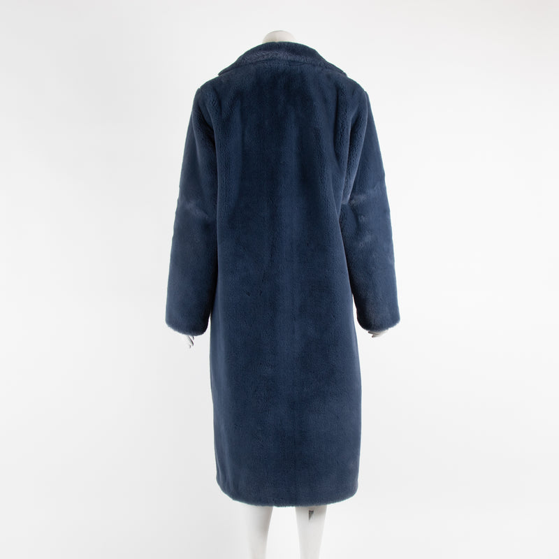 Seventy Blue Faux Fur Coat