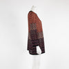 M Missoni Orange Purple  3/4  Sleeve Knit Top